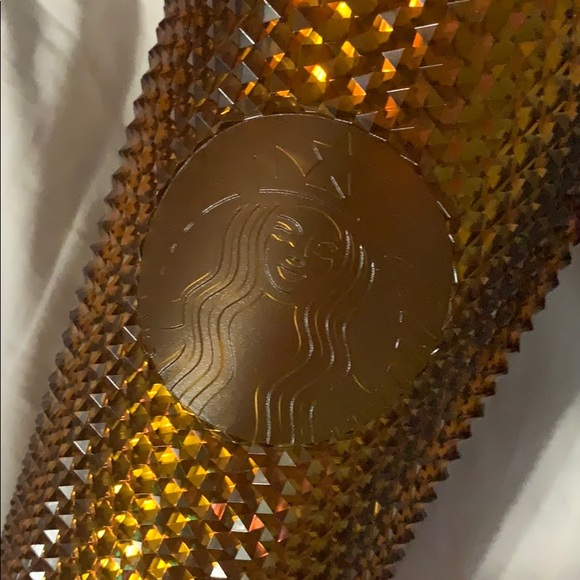 New Starbucks 2021 grande studded copper 16 oz tumbler - Picture 6 of 11